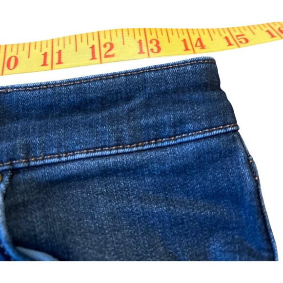 William Rast Junior Sculpted High Rise Skinny Jeans Size 28 Dark Wash Frayed Hem - Picture 5 of 9